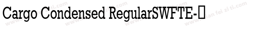 Cargo Condensed RegularSWFTE字体转换
